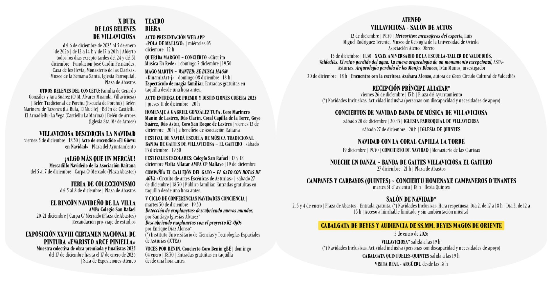 Programacin Navidad 2025